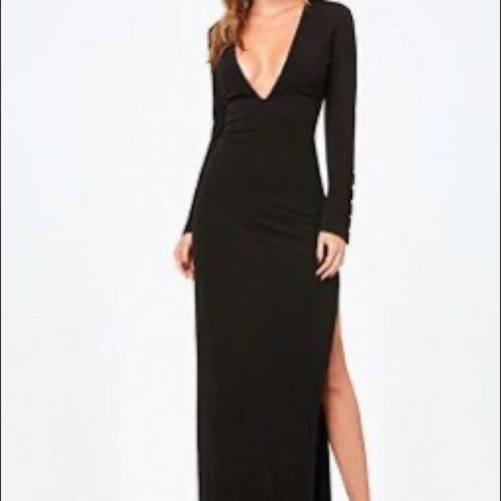 bebe deep vbuckle trim gown